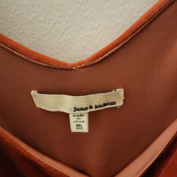 June & Hudson Velvet Midi Dress. Size M. - Picture 2 of 6